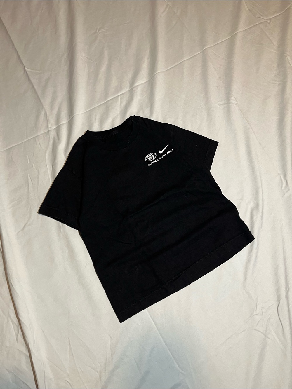Nike Black Kids' Short Sleeve Graphic Tee with White Swoosh